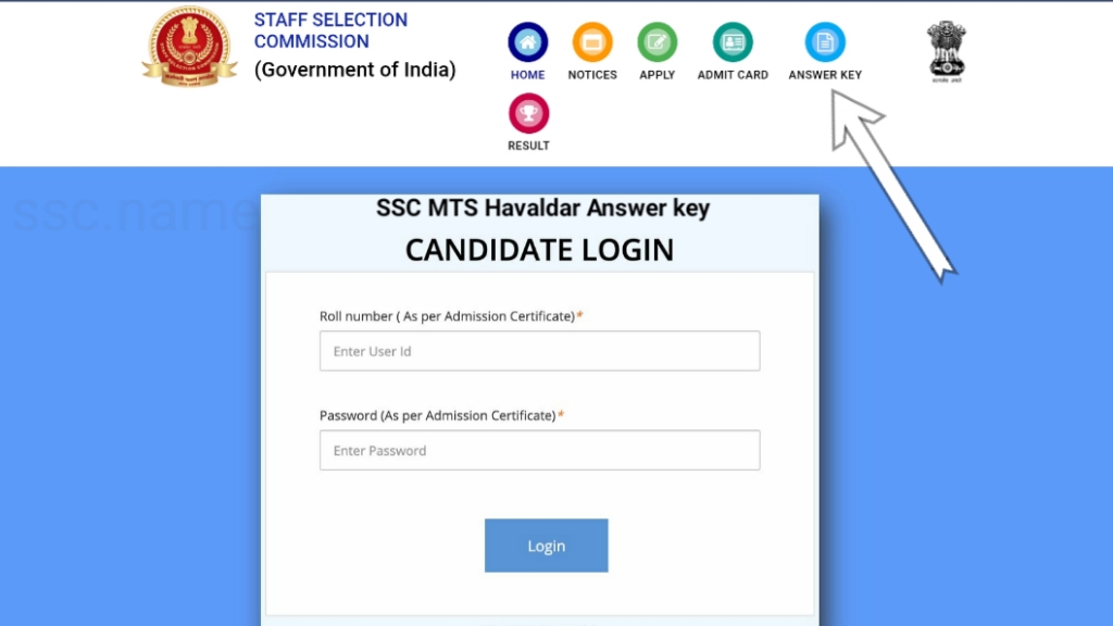 SSC_MTS_Answer_key